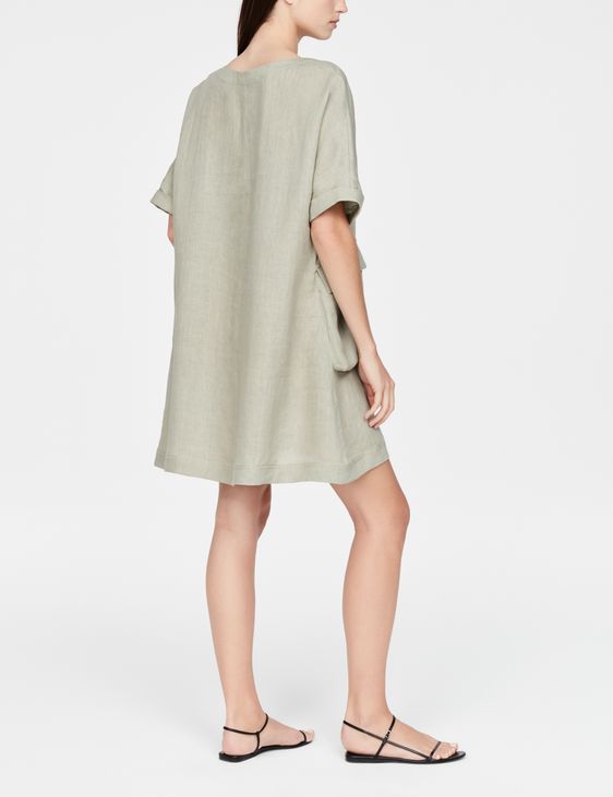 Sarah Pacini linnen jurk - korte mouwen