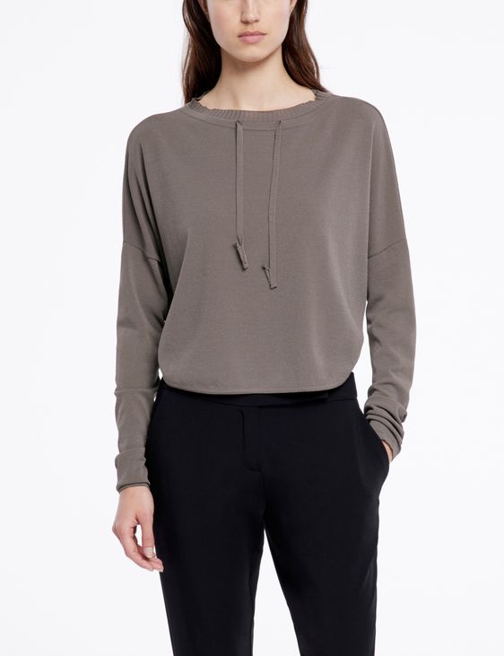 Sarah Pacini Cropped sweater - drawstring