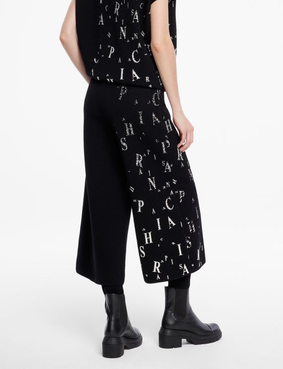 Sarah Pacini Gaucho pants - scattered letters