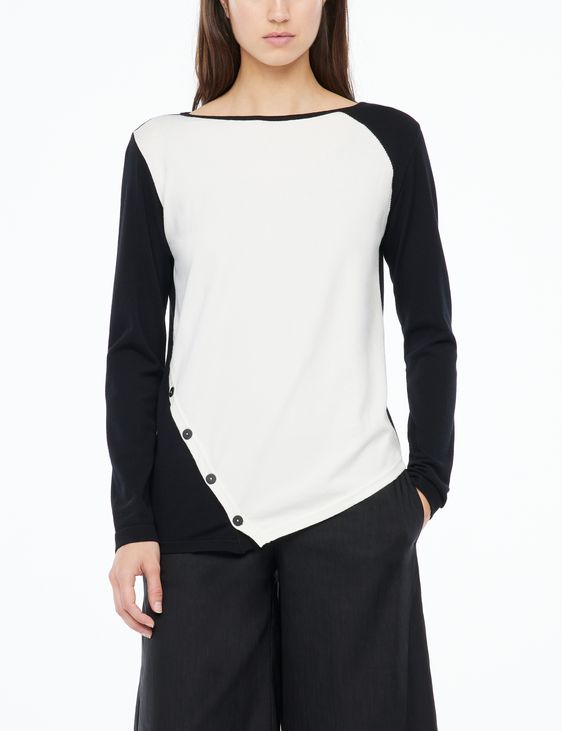 Sarah Pacini Sweater - buttoned slit