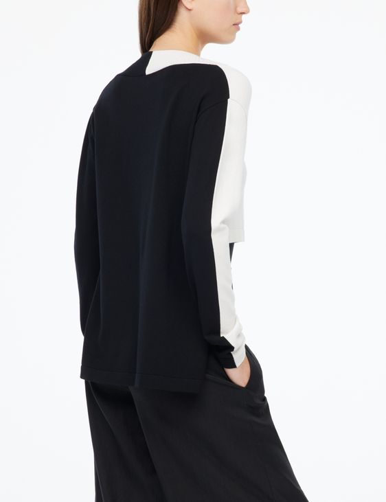 Sarah Pacini Asymmetrischer Pullover - zweifarbig