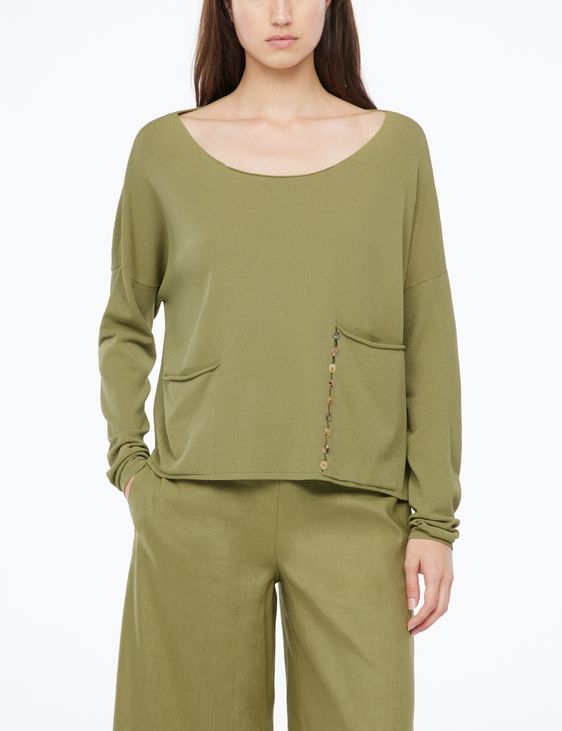 Sarah Pacini Sweater - asymmetric pockets