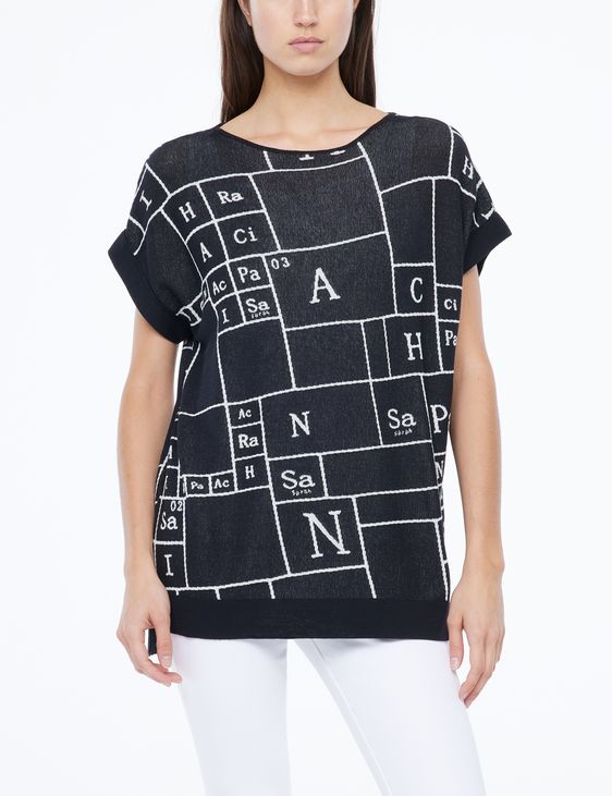 Sarah Pacini Long sweater - periodic table