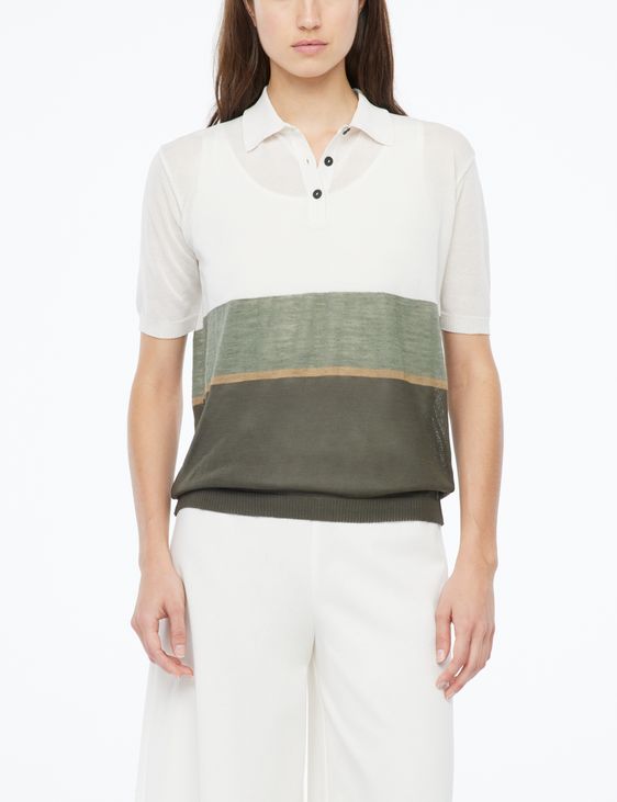 Sarah Pacini Mako cotton sweater - stripes