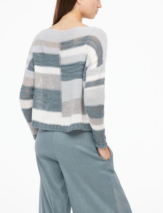 Sarah Pacini Patchwork sweater - boatneck
