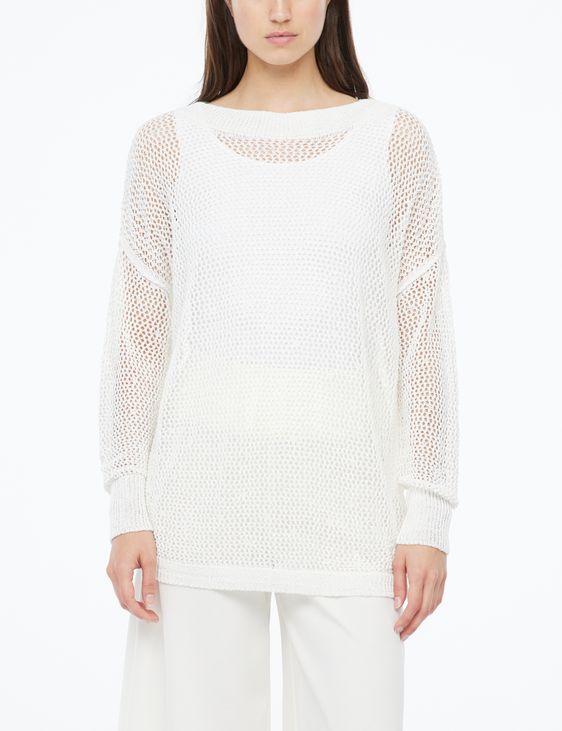 Sarah Pacini Long sweater - mesh knit
