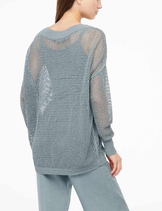 Sarah Pacini Lange trui - meshachtig tricot