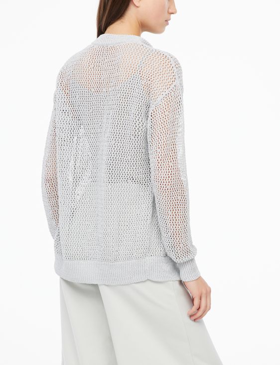 Sarah Pacini Long cardigan - mesh knit