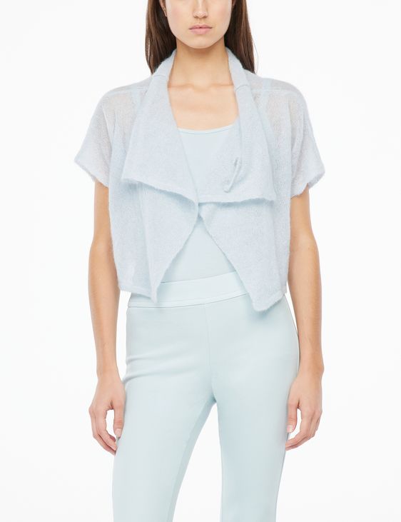 Sarah Pacini Cropped light mohair cardigan - short sleeves