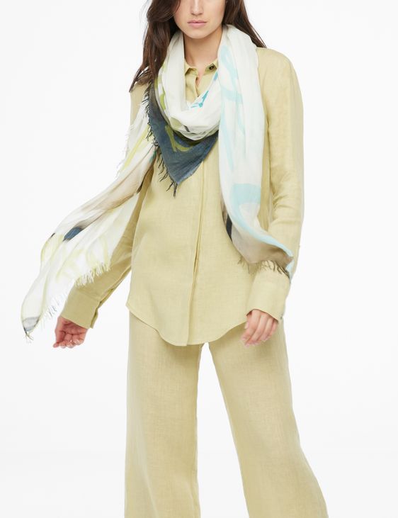 Sarah Pacini Modal scarf - cursive print