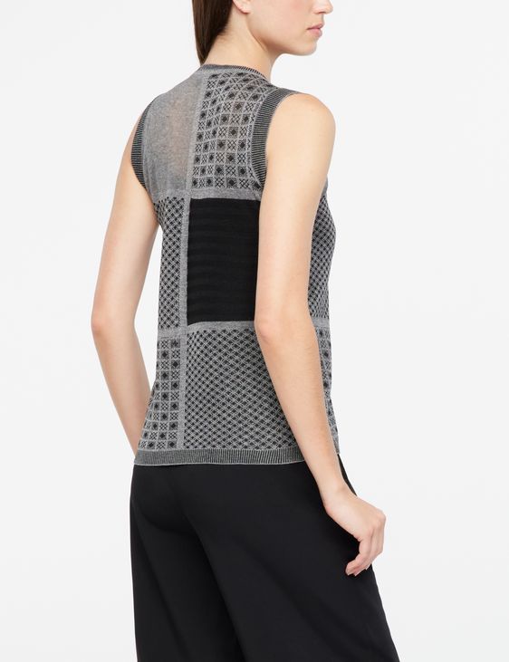 Sarah Pacini Mosaic sweater - sleeveless