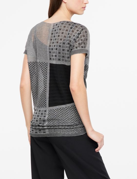 Sarah Pacini Mosaic sweater - short sleeves