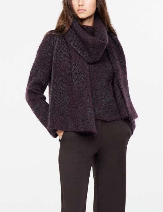 Sarah Pacini Tricot sjaal - gematteerde jacquard