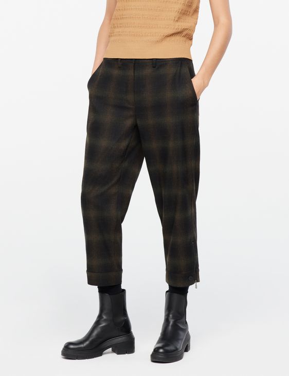 Sarah Pacini Cropped pants - checkered