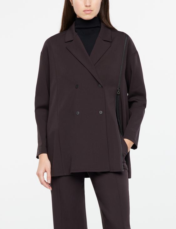 Sarah Pacini Gabardine jacket - Asymmetric