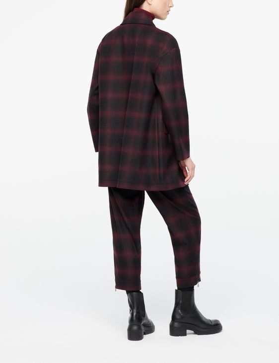 Sarah Pacini Overcoat - checkered flannel