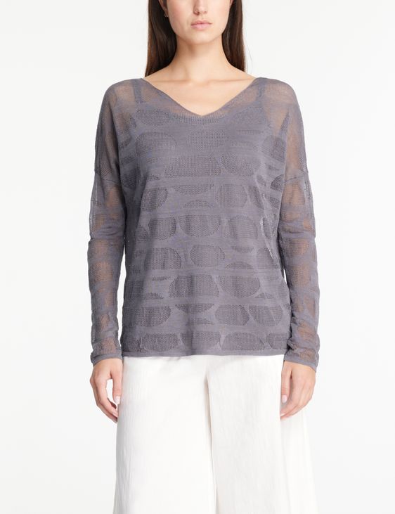 Sarah Pacini Openwork sweater - V-neck