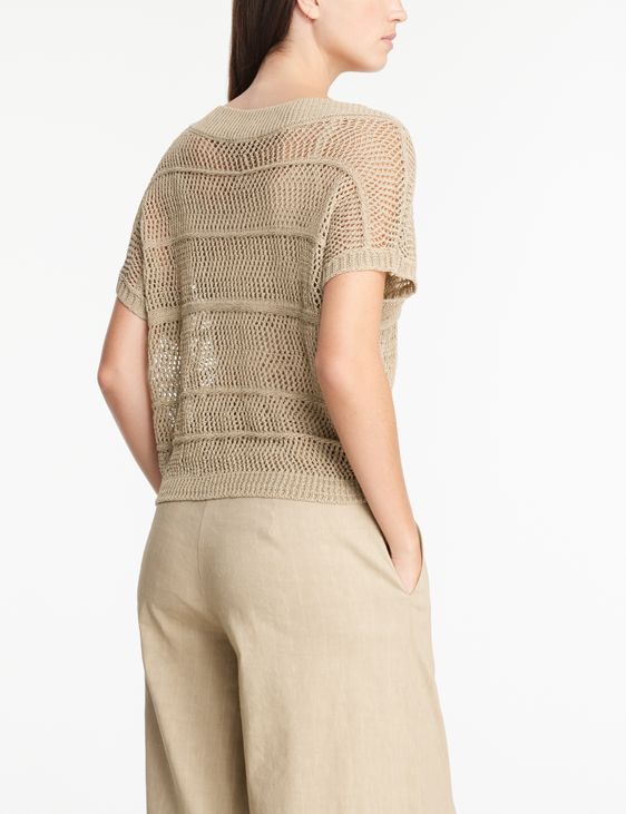 Sarah Pacini Mesh sweater - cap sleeves