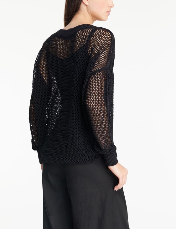 Sarah Pacini Lange trui - meshachtig tricot