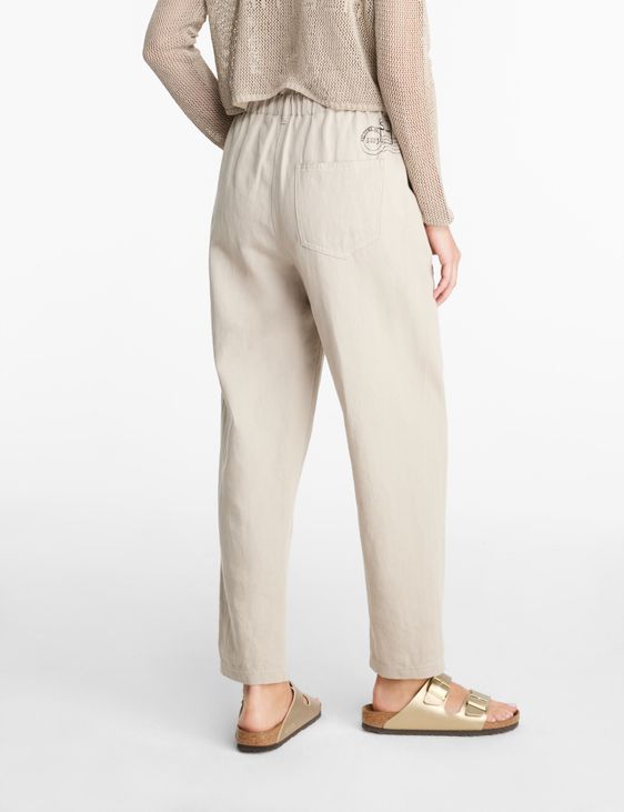 Sarah Pacini Pantalon en toile de coton
