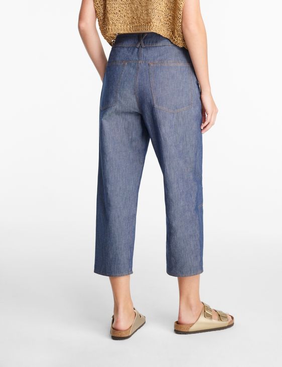 Sarah Pacini Cotton-linen jeans - low fit