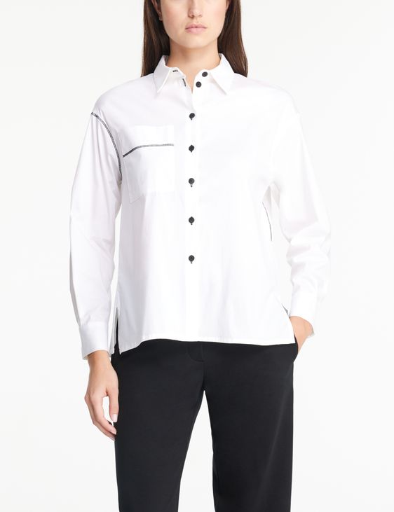 Sarah Pacini Cotton poplin shirt - long