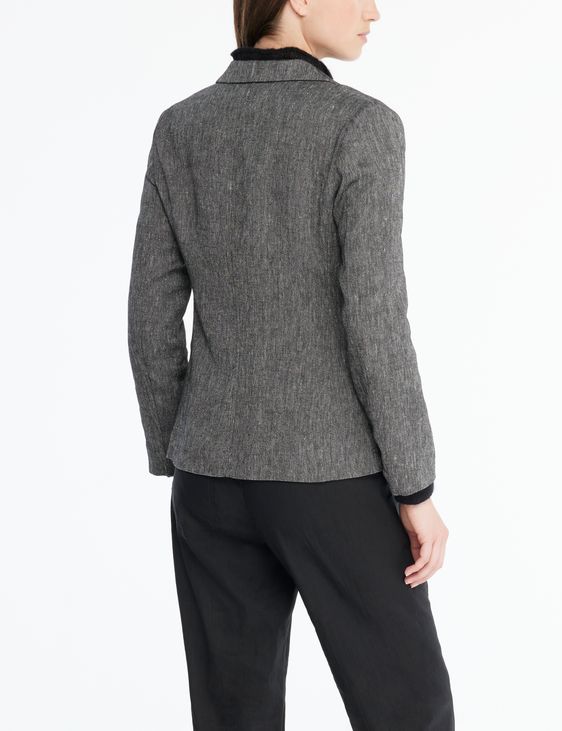 Sarah Pacini Tweed jasje - ingesneden revers