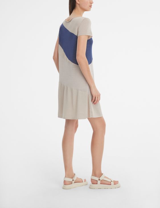 Sarah Pacini Knit dress - asymmetric stripes