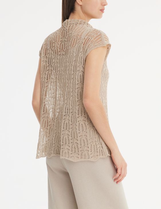 Sarah Pacini Pull manches courtes - maille dentelle