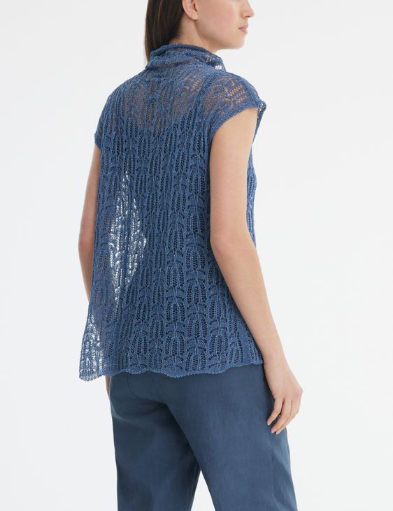 Sarah Pacini Crochet sweater - cap sleeves