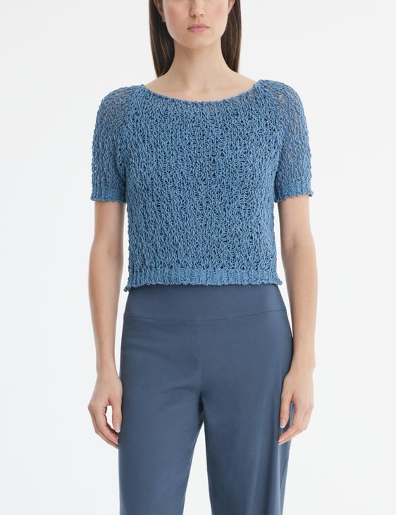 Sarah Pacini Cropped sweater - exotic knit
