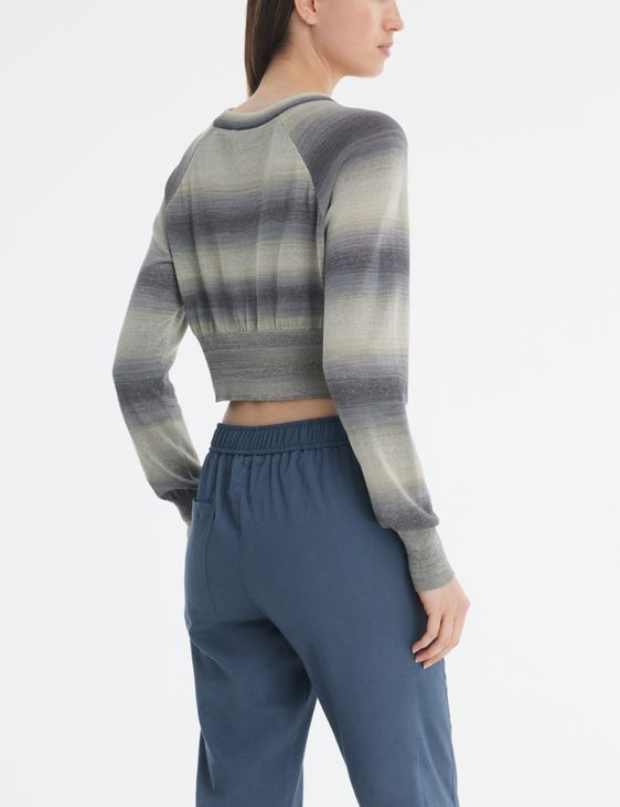 Sarah Pacini Cropped sweater - jeweled jacquard