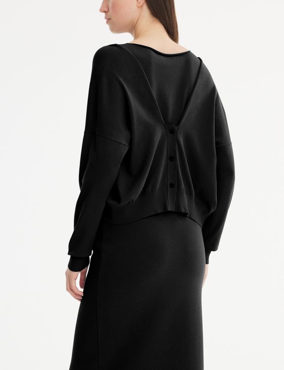 Sarah Pacini Cropped sweater - back buttons