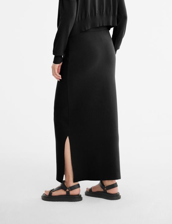 Sarah Pacini Knitted maxi skirt