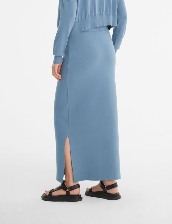 Sarah Pacini Knitted maxi skirt