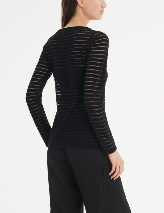 Sarah Pacini Sweater - sheer stripes
