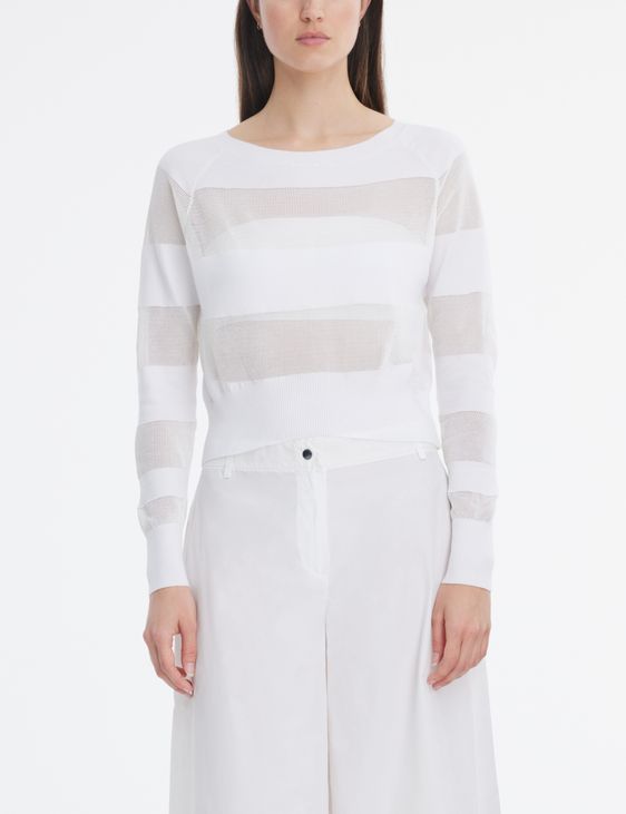 Sarah Pacini Cropped sweater - irregular stripes