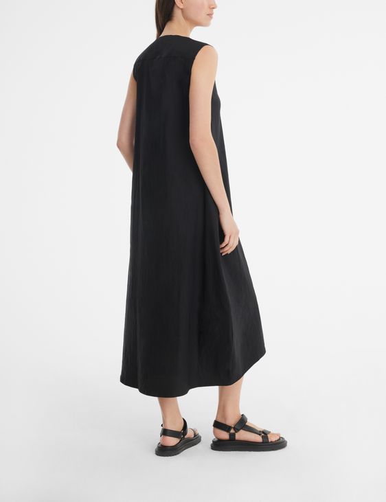 Sarah Pacini Stretch-linen dress - maxi length