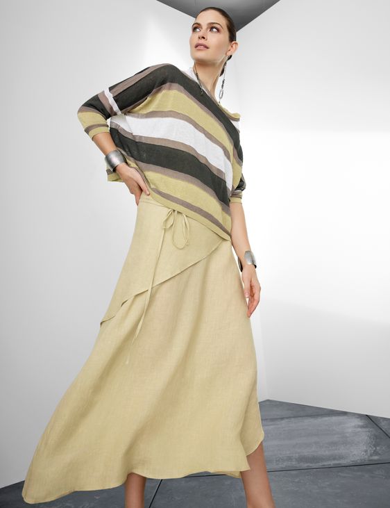 BNWT Sarah Pacini Stunning White Linen Mix Quirky Skirt Size 03 £248.00