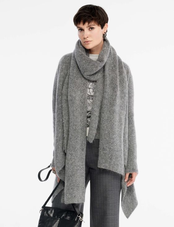 Sarah Pacini Women's Size One Size Black Polyester Alpaca/Merino