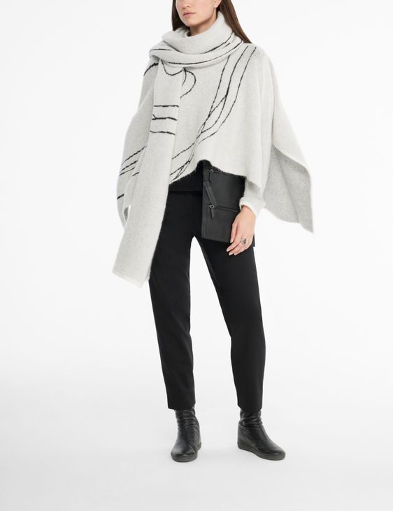 Poncho - frosted jacquard