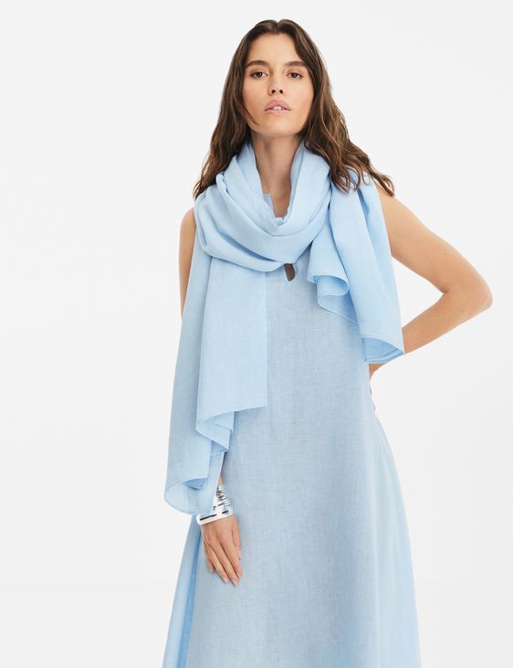 Blue linen linen dress - maxi length by Sarah Pacini