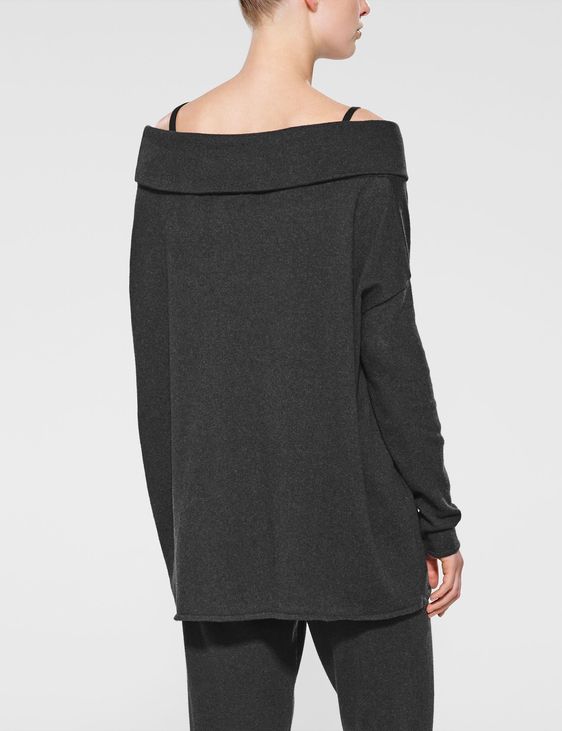 Black cotton sweet home sweater by Sarah Pacini