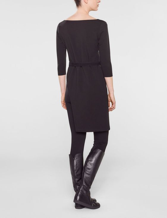 Tunika-kleid von Sarah Pacini in schwarz aus Viskose