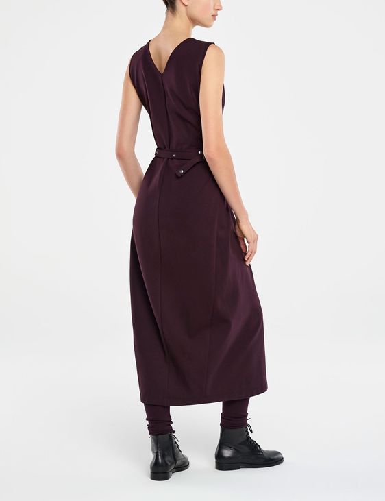 Purple maxi dress - snap button belt by Sarah Pacini