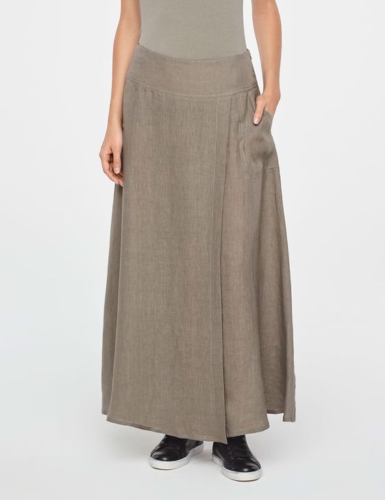 Khaki wrap clearance maxi skirt