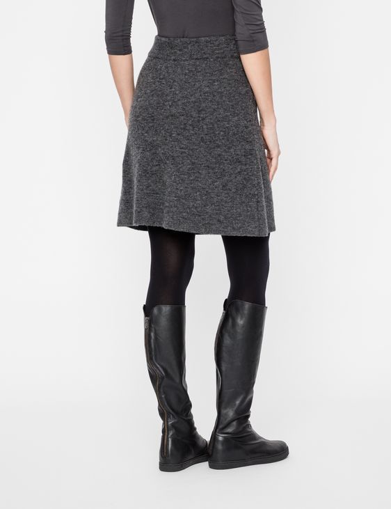 Grey merino skirt - slash pockets by Sarah Pacini