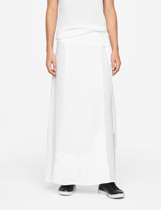 Long flowy white outlet wrap skirt