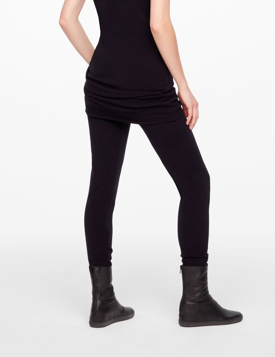 Black viscose leggings - viscose knit by Sarah Pacini