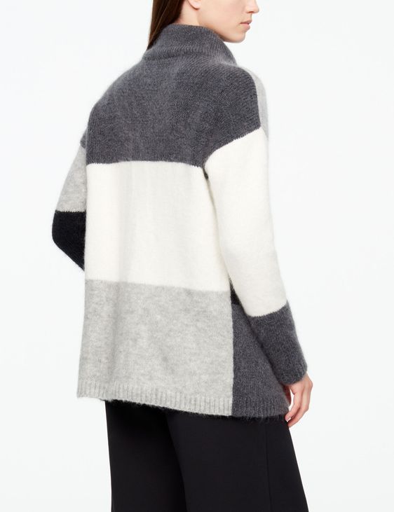 Sarah Pacini Y2K Knit Wool Zipped Cropped Extra Long Sleeves Cardigan Jacket
